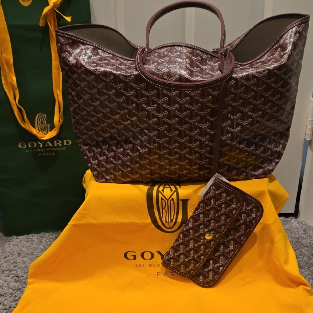 Goyard Maroon Tote and Wallet Set